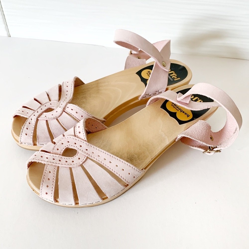 Swedish Hasbeens Gustava in Old Pink Nubuck